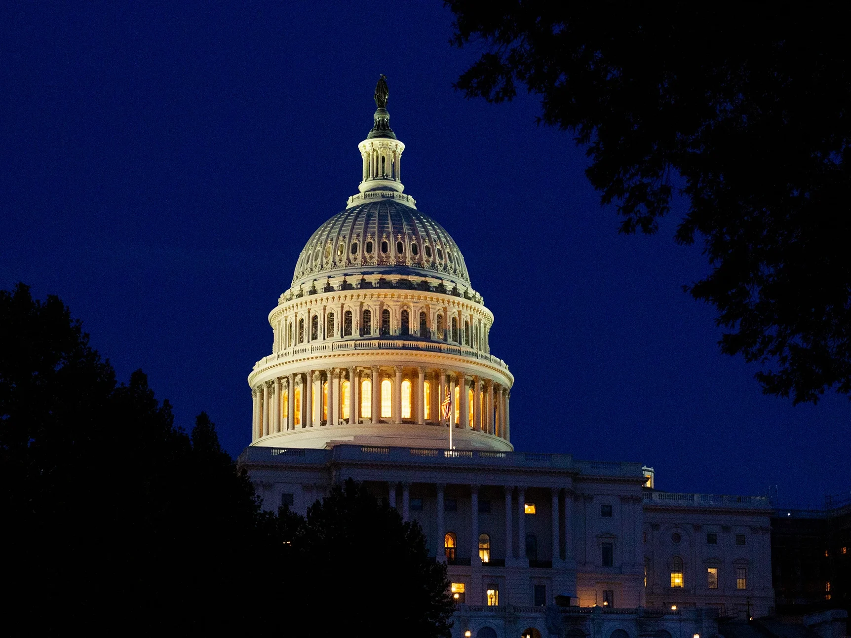 White House at night